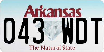 AR license plate 043WDT