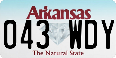 AR license plate 043WDY