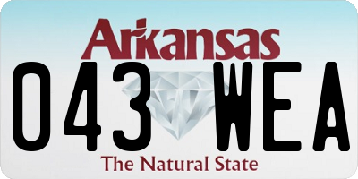 AR license plate 043WEA