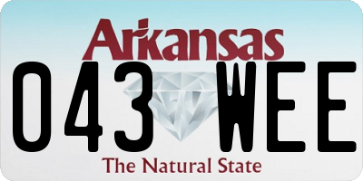 AR license plate 043WEE