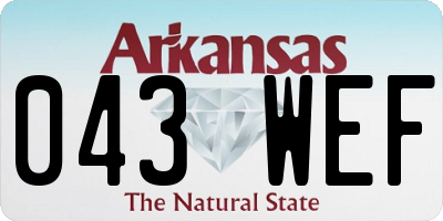 AR license plate 043WEF