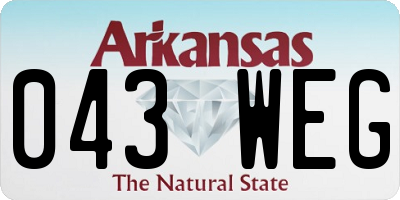 AR license plate 043WEG