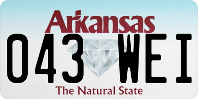 AR license plate 043WEI