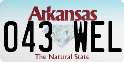 AR license plate 043WEL