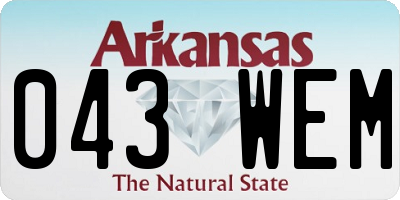 AR license plate 043WEM
