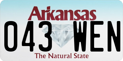 AR license plate 043WEN