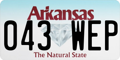 AR license plate 043WEP