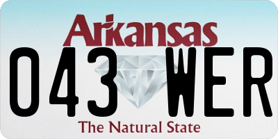 AR license plate 043WER