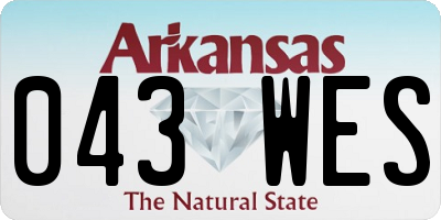 AR license plate 043WES