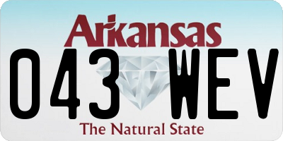 AR license plate 043WEV