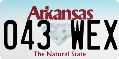 AR license plate 043WEX