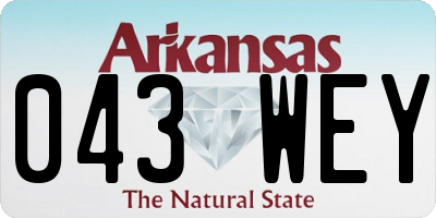 AR license plate 043WEY