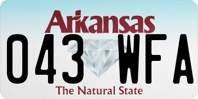 AR license plate 043WFA