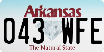 AR license plate 043WFE