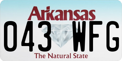 AR license plate 043WFG