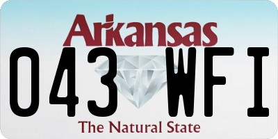 AR license plate 043WFI