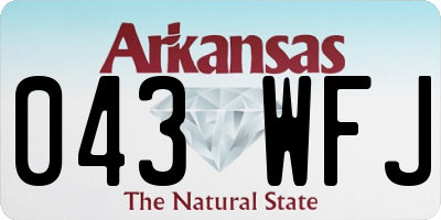 AR license plate 043WFJ