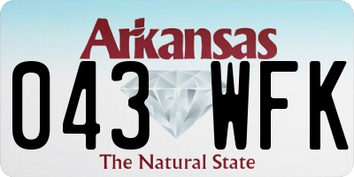 AR license plate 043WFK