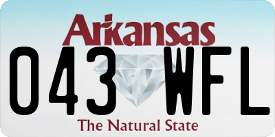 AR license plate 043WFL