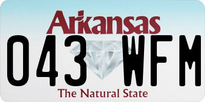 AR license plate 043WFM