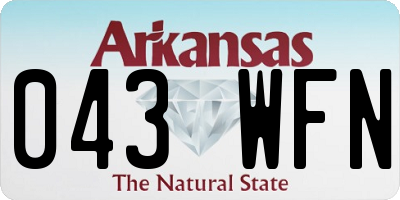 AR license plate 043WFN