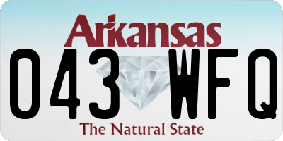 AR license plate 043WFQ