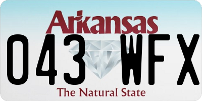 AR license plate 043WFX