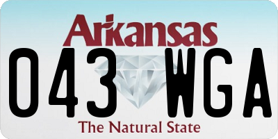 AR license plate 043WGA