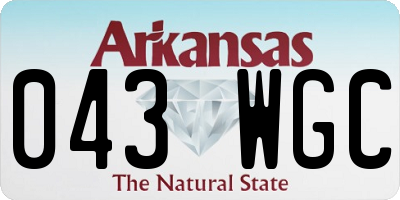 AR license plate 043WGC