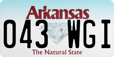 AR license plate 043WGI