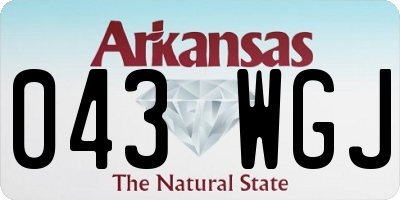 AR license plate 043WGJ
