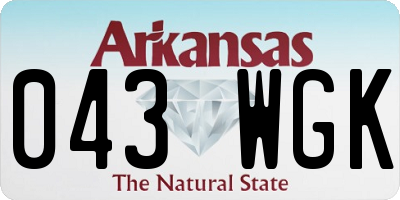AR license plate 043WGK
