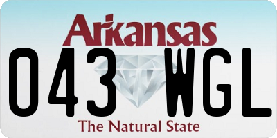 AR license plate 043WGL