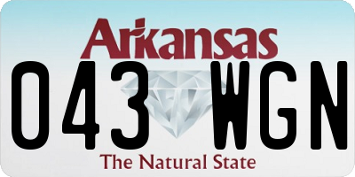 AR license plate 043WGN