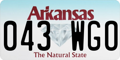 AR license plate 043WGO