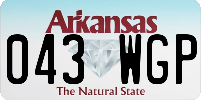 AR license plate 043WGP