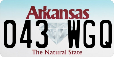AR license plate 043WGQ