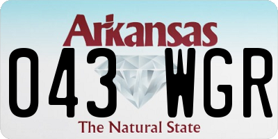 AR license plate 043WGR