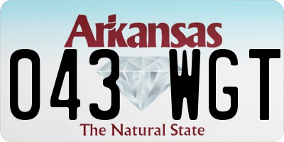 AR license plate 043WGT