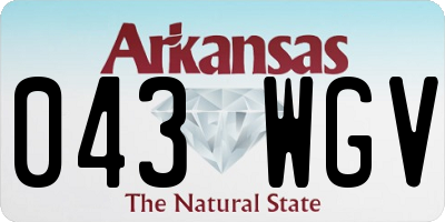 AR license plate 043WGV