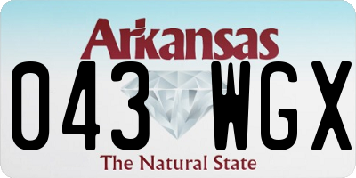 AR license plate 043WGX