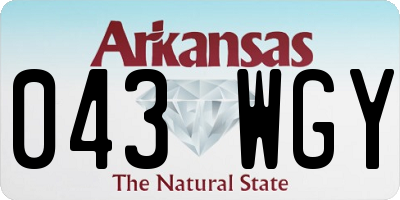 AR license plate 043WGY