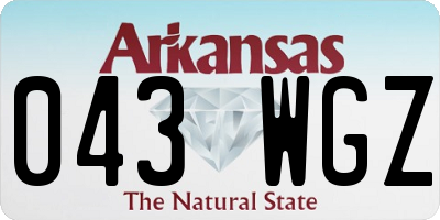 AR license plate 043WGZ