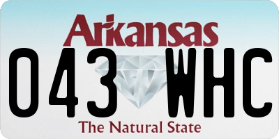 AR license plate 043WHC