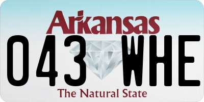 AR license plate 043WHE