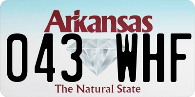 AR license plate 043WHF