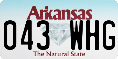 AR license plate 043WHG