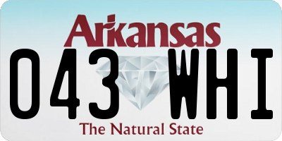 AR license plate 043WHI