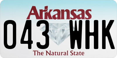 AR license plate 043WHK