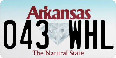 AR license plate 043WHL